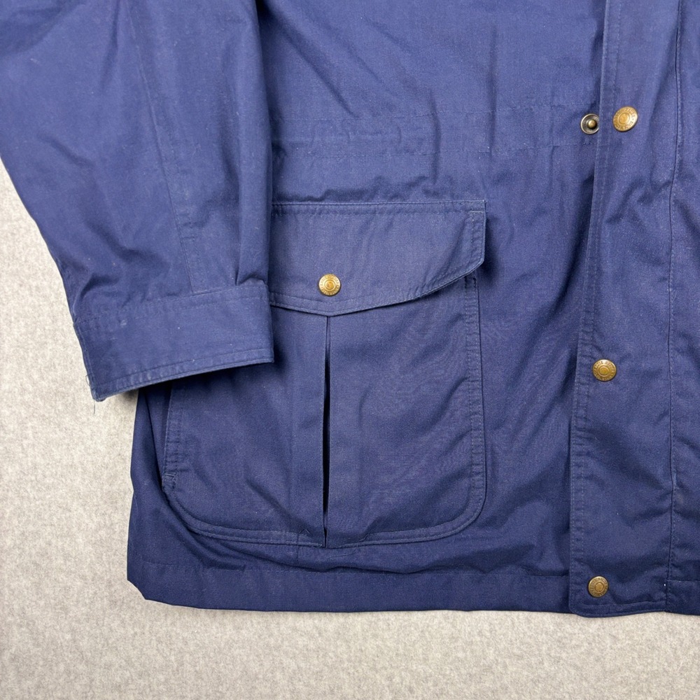 Eddie Bauer Mountain Parka Mens XXL Tall Navy Blue Wool Chore Coat Lined Jacket - Picture 4 of 9